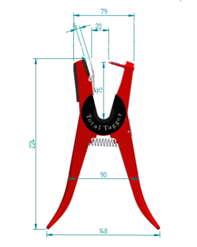 Aplicador furador allflex