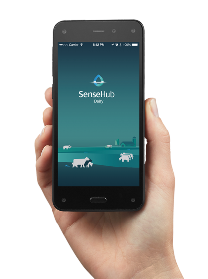 application Sensehub Dairy sur mobile