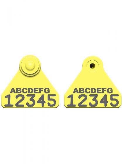 ALLFLEX GLOBAL Small Round Ear Tags with Buttons YELLOW BLANK  25ct Pkg 